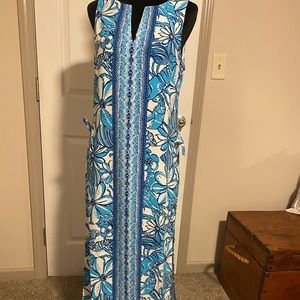 Lilly Pulitzer blue floral romper/tunic size 6